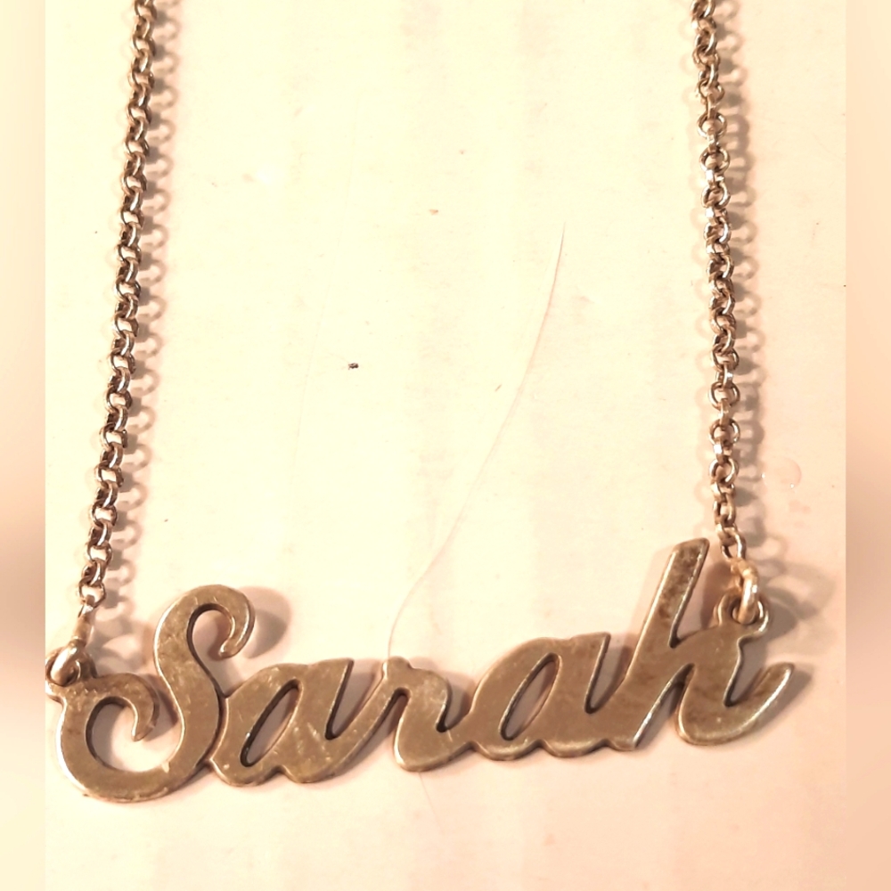 925 Sterling Silver With Name SARAH NECLASE